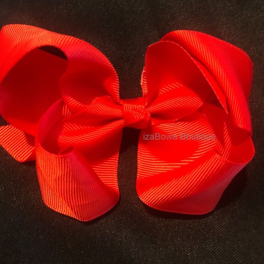 Red 4" Boutique Bow   -kids-  4B2124  Handmade NWT Boutique
